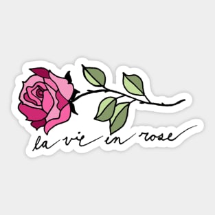 La Vie En Rose Pink Sticker